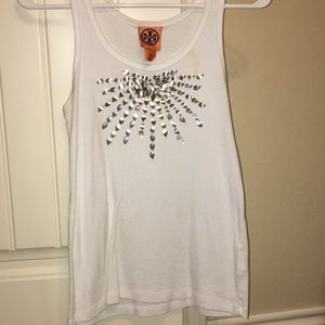 Tory Burch Embellished Tank